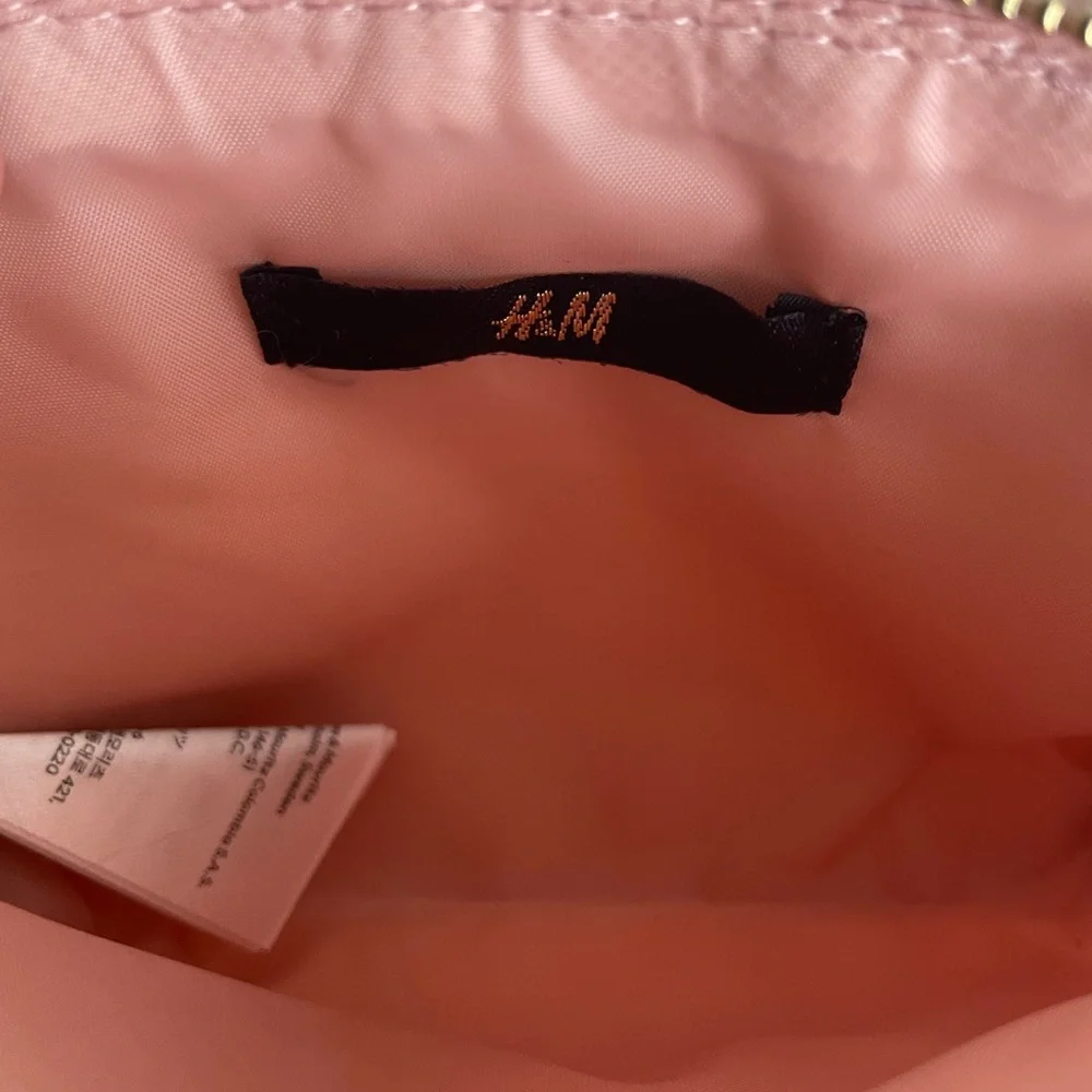 H&M Small Makeup Bag - Pink Vegan Leather